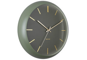 Karlsson - Wandklok Globe - Mosgroen- Ø40cm