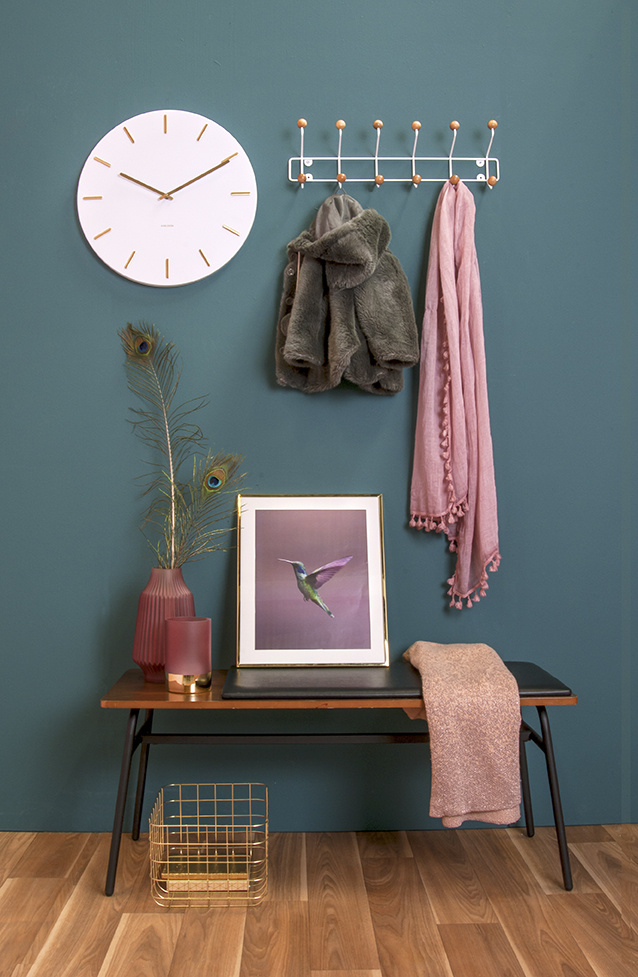 Karlsson - Wandklok Charm - Wit- Ø45cm