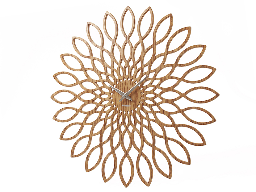 Karlsson - Wandklok Sunflower - Hout- Ø60cm
