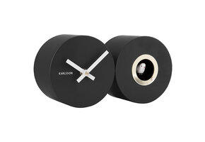 Karlsson - Wandklok Duo Cuckoo - Zwart