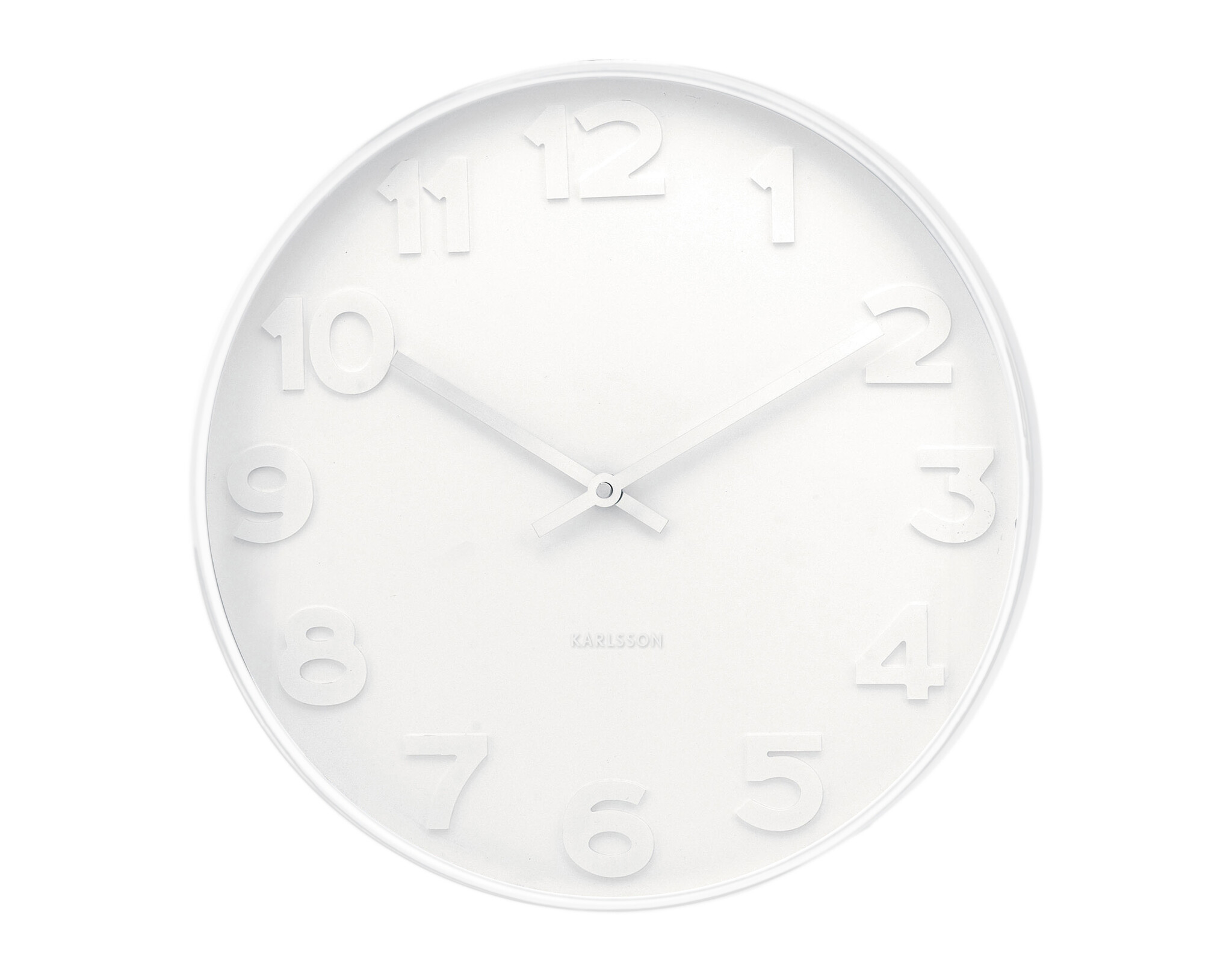 Karlsson Karlsson Wall Clock Mr. White Numbers Large Wit Hoyz.nl