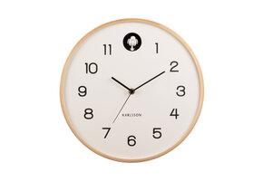 Karlsson - Wandklok Natural Cuckoo - Wit- Ø31,5cm