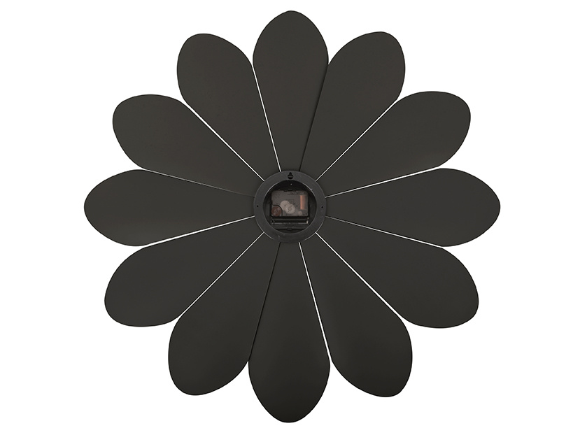 Karlsson Karlsson Wall Clock Flower Zwart Hoyz.nl