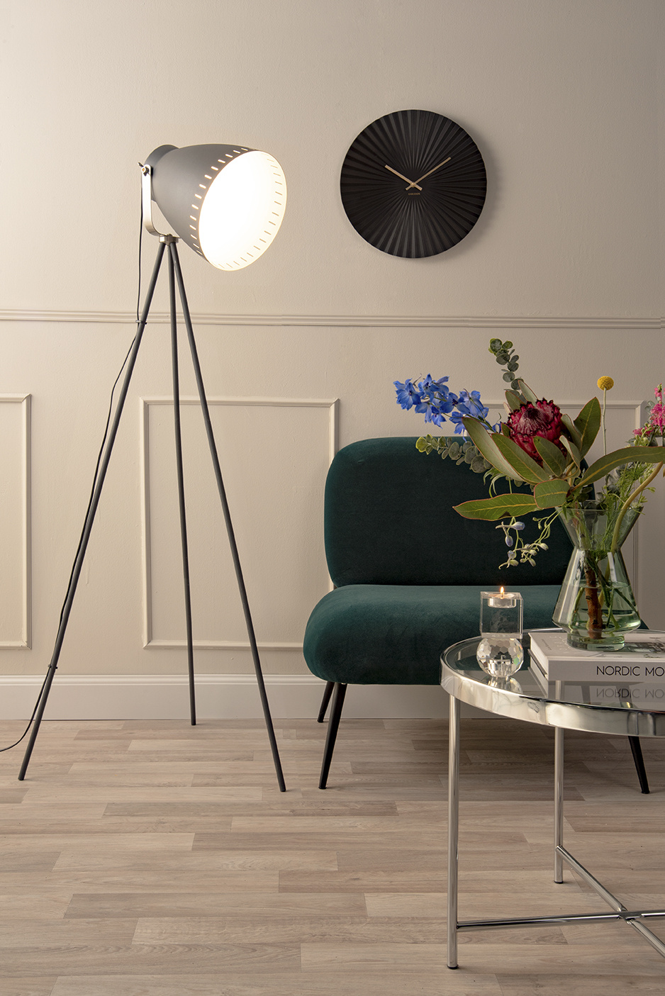 Karlsson Karlsson Wall Clock Sensu XL Zwart Hoyz.nl