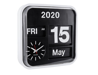 Karlsson - Wandklok Big Flip - Wit