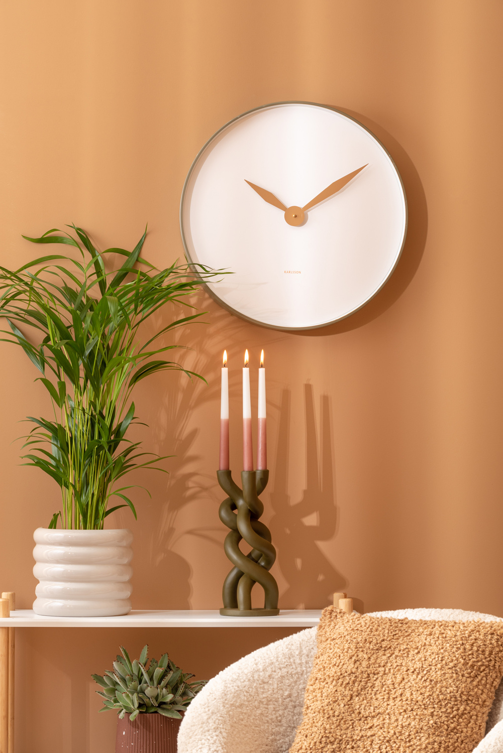 Karlsson - Wandklok Albatross - Mosgroen- Ø50cm