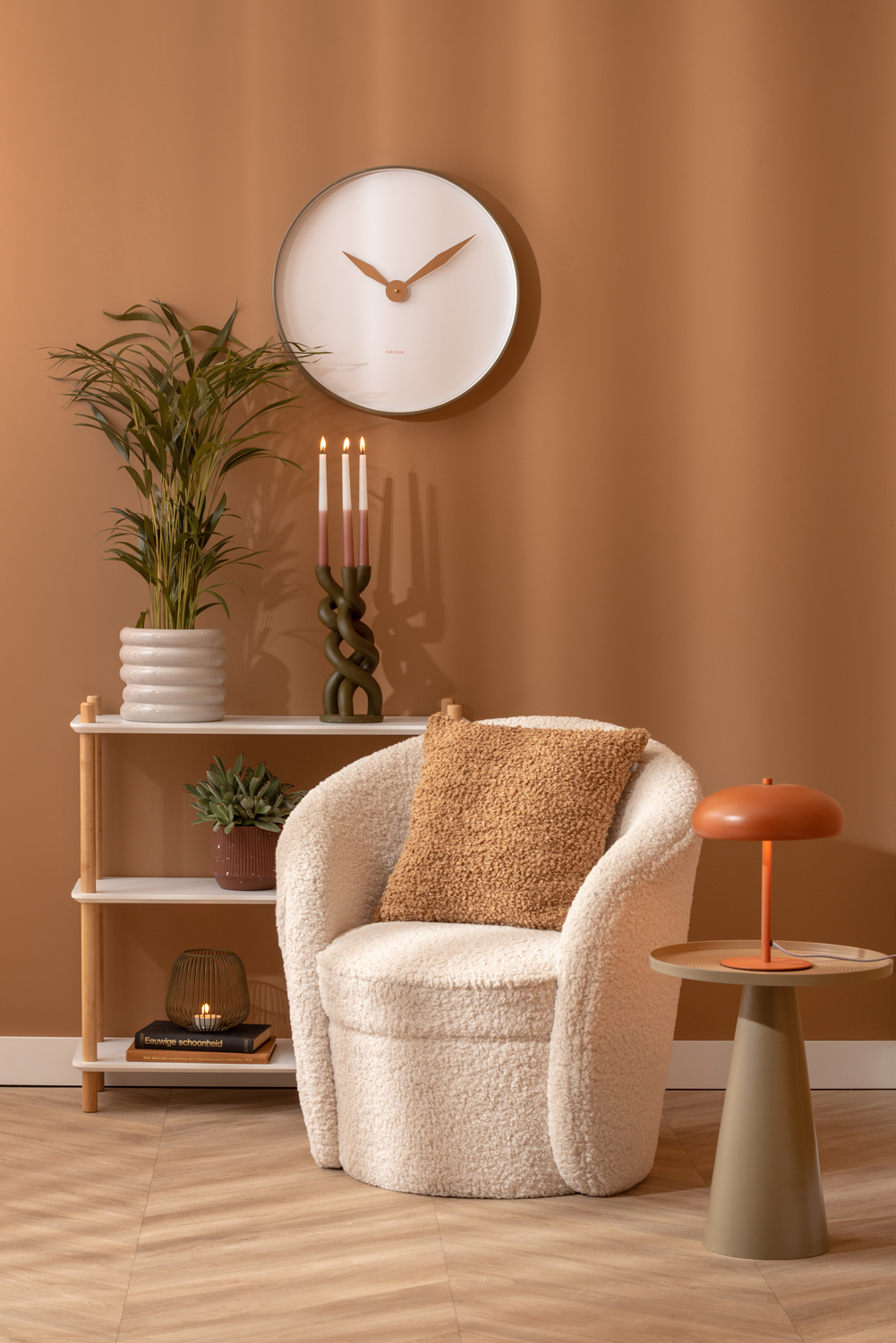 Karlsson - Wandklok Albatross - Mosgroen- Ø50cm