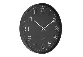 Karlsson - Wandklok Lofty - Zwart- Ø40cm