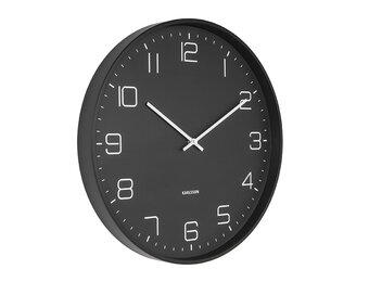Karlsson - Wandklok Lofty - Zwart- Ø40cm