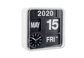 Karlsson - Wandklok Mini Flip - Wit