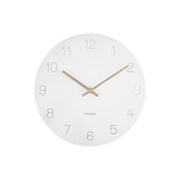 Karlsson - Wandklok Charm Engraved Numbers Small - Wit- Ø30cm