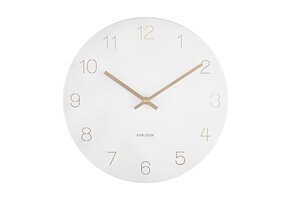 Karlsson - Wandklok Charm Engraved Numbers Small - Wit- Ø30cm