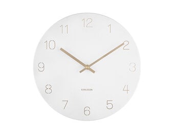 Karlsson - Wandklok Charm Engraved Numbers Small - Wit- Ø30cm
