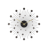 Karlsson - Wandklok Sunburst Large - Zwart- Ø50cm