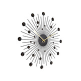 Karlsson - Wandklok Sunburst Large - Zwart- Ø50cm