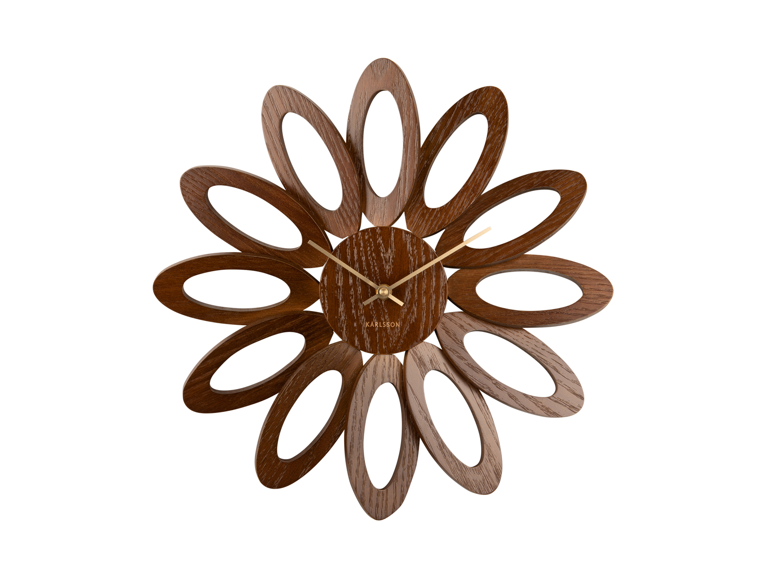 Karlsson - Wandklok Fiore - Donker hout- Ø40cm