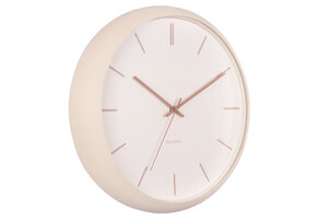 Karlsson - Wandklok Nirvana Globe - Zandbruin- Ø40cm