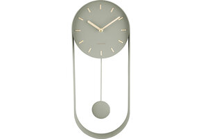 Karlsson - Wandklok Pendulum Charm - Jungle groen- Ø20cm