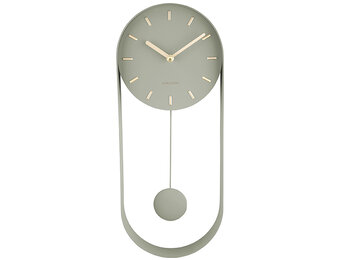 Karlsson - Wandklok Pendulum Charm - Jungle groen- Ø20cm