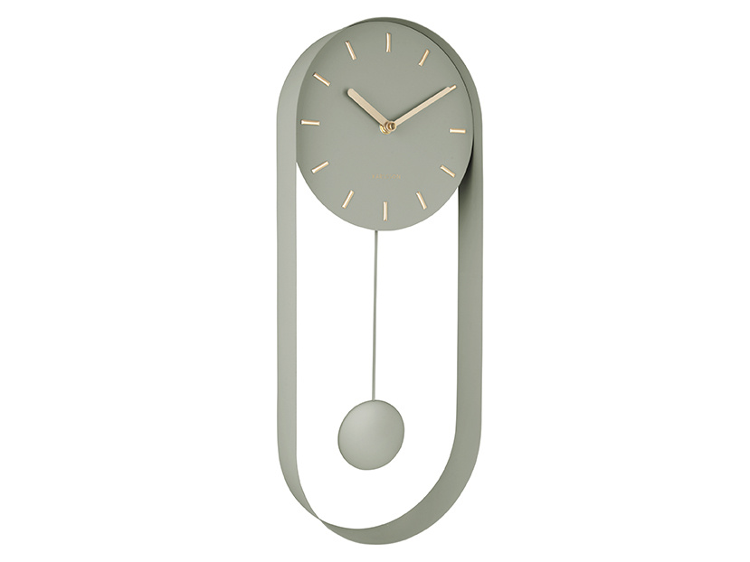 Karlsson - Wandklok Pendulum Charm - Jungle groen- Ø20cm