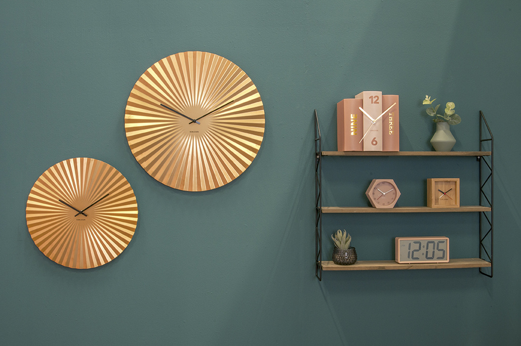 Karlsson - Wandklok Sensu - Goud- Ø40cm