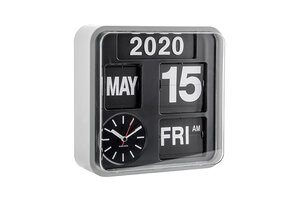 Karlsson - Wandklok Mini Flip - Zilver