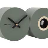 Karlsson - Wandklok Duo Cuckoo - Jungle groen