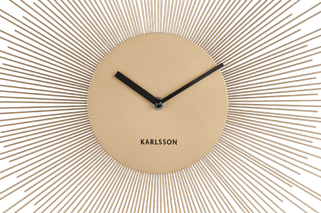 Karlsson - Wandklok Peony - Goud- Ø45cm