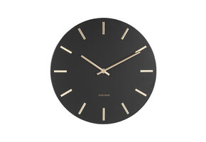 Karlsson - Wandklok Charm Small - Zwart- Ø30cm