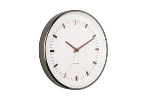 Karlsson - Wandklok Arrow Batons - Gun metal- Ø35cm