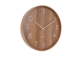 Karlsson - Wandklok Pure Medium - Donker hout- Ø40cm