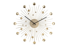 Karlsson - Wandklok Sunburst Large - Goud- Ø50cm