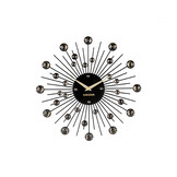 Karlsson - Wandklok Sunburst Medium - Zwart- Ø30cm