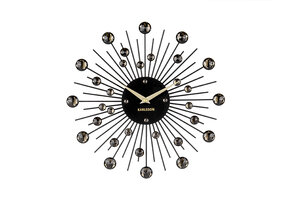Karlsson - Wandklok Sunburst Medium - Zwart- Ø30cm