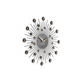 Karlsson - Wandklok Sunburst Medium - Zwart- Ø30cm