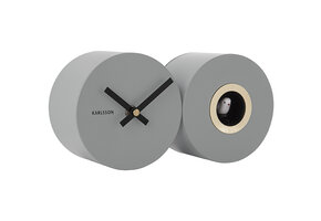 Karlsson - Wandklok Duo Cuckoo - Muisgrijs