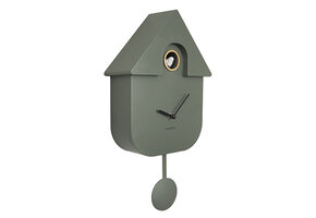Karlsson - Wandklok Modern Cuckoo - Jungle groen