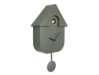 Karlsson - Wandklok Modern Cuckoo - Jungle groen