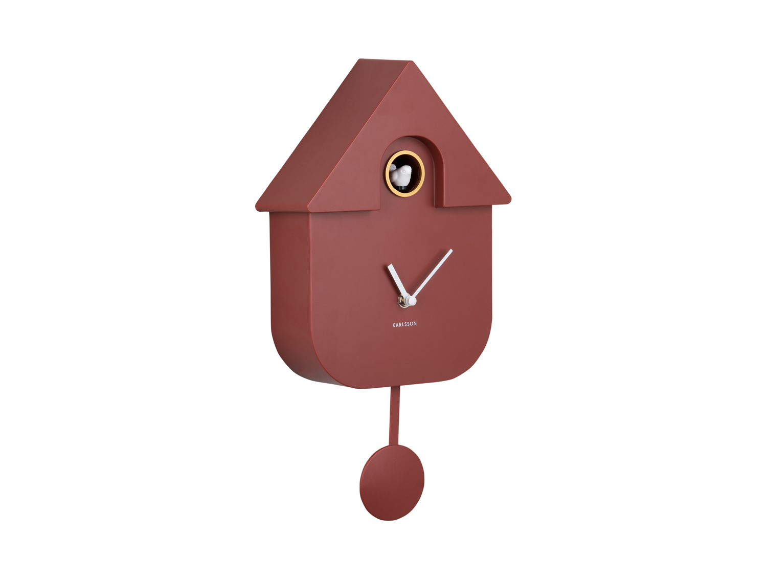 Karlsson - Wandklok Modern Cuckoo - Rode oker