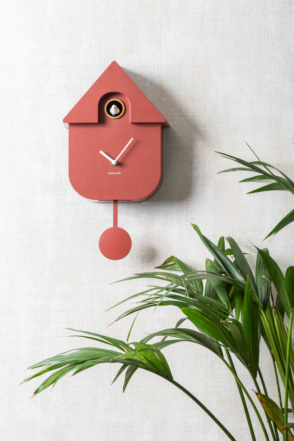 Karlsson - Wandklok Modern Cuckoo - Rode oker