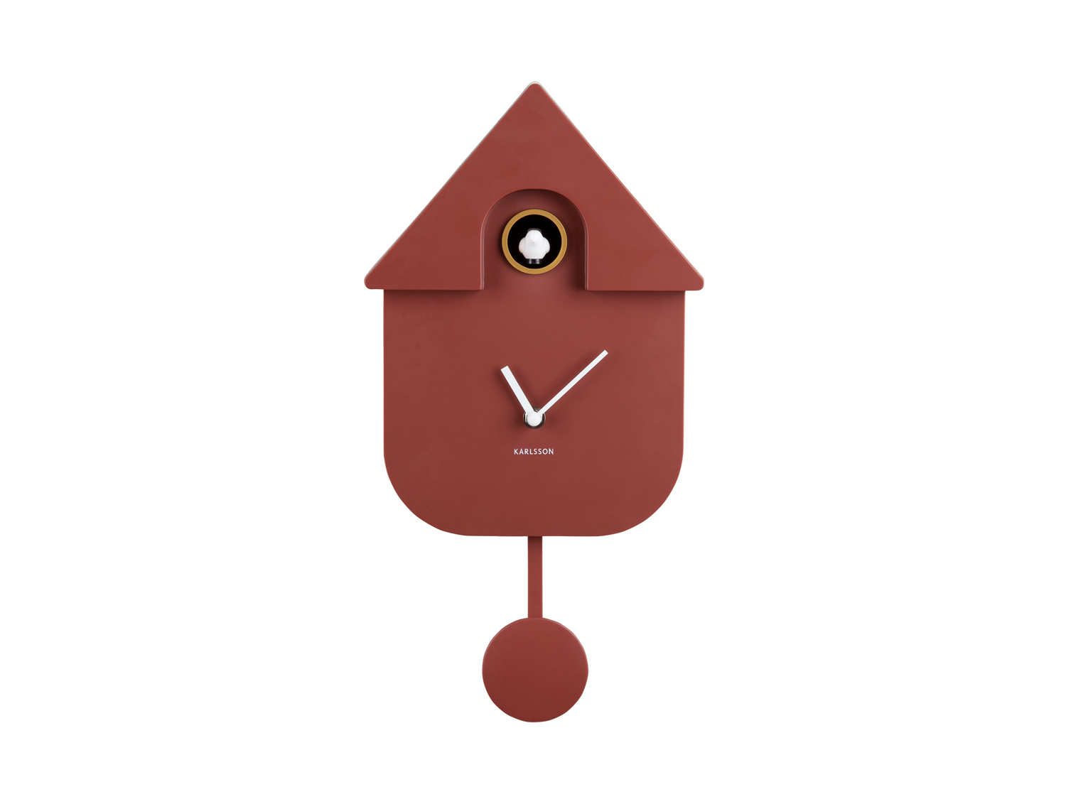 Karlsson - Wandklok Modern Cuckoo - Rode oker