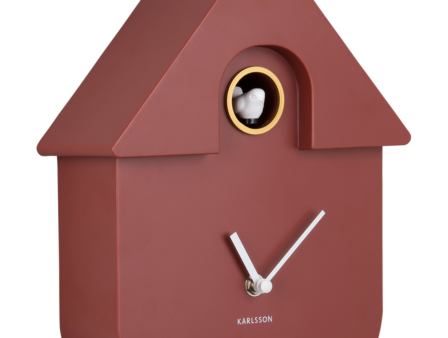 Karlsson - Wandklok Modern Cuckoo - Rode oker