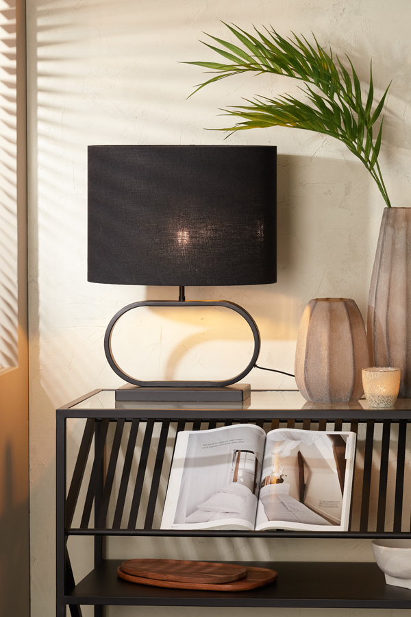 Light & Living - Lampenkap LIVIGNO - 45x21x32 - Zwart