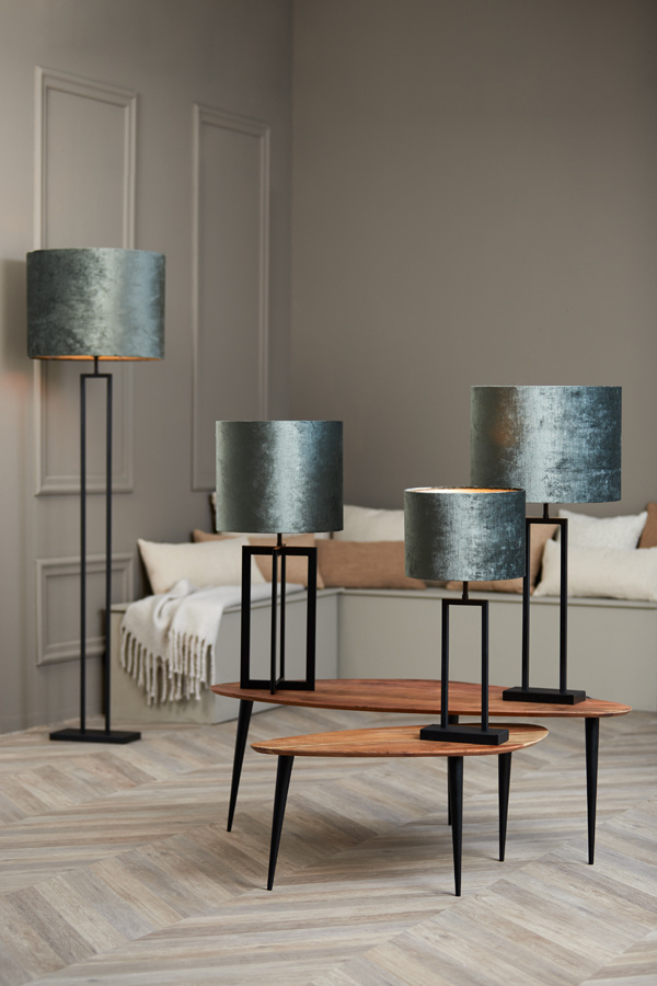 Light & Living - Lampenkap GEMSTONE - 30x30x21 - Grijs