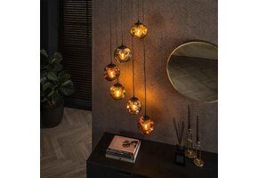 Hoyz Collection - Hanglamp 6L Stellar - Artic Zwart