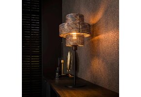 Hoyz Collection - Tafellamp 1L Lantern - Zwart Bruin