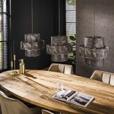 Hoyz Collection - Hanglamp 3L Lantern - Zwart Bruin