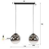 Hoyz Collection - Hanglamp 2L Bubble Shaded XL - Artic Zwart
