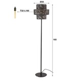 Hoyz Collection - Vloerlamp 1L Lantern - Zwart Bruin