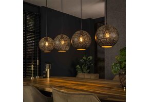 Hoyz Collection - Hanglamp 4x Ø25 Zip - Artic Zwart